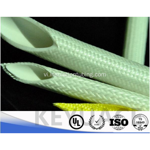 Cách nhiệt sợi thủy tinh Silicone Cao Su Coating sleeving